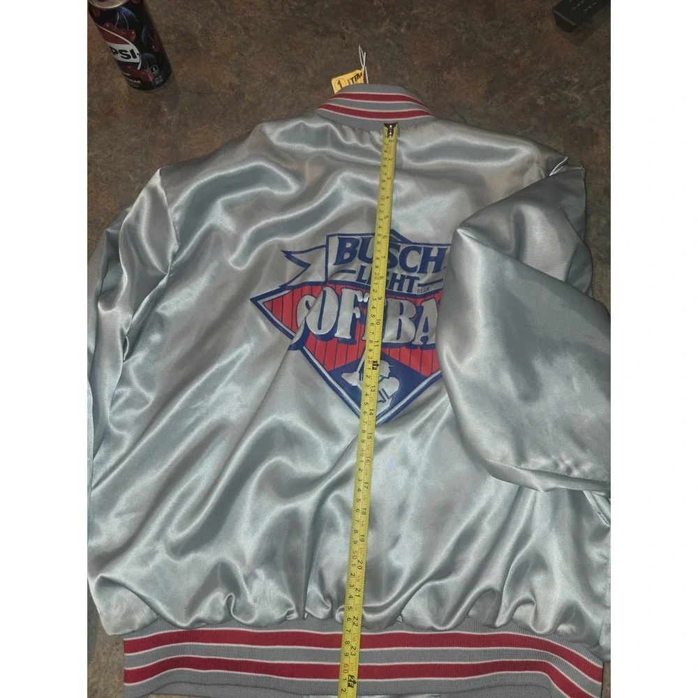 Vintage Swingster Busch Light Astros Satin Jacket XL USA Made Beer Promo